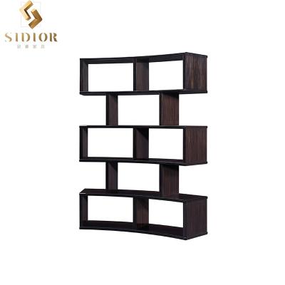 China Bedroom Post-modern Modern Bookcase Style Living Room Office Luxury Wood Shelf for sale