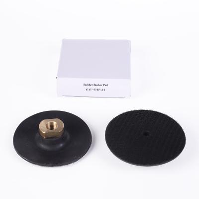 China Connect Polish Pads 4 Inch 100mm Flexible And High Performance Rubber Marble Backing Pads Granite Diamond Pads for sale