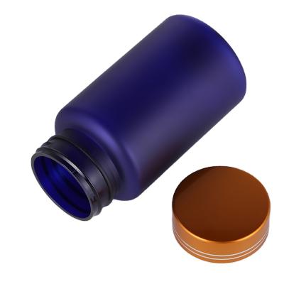 China 30ml 120ml 150ml Eco-friendly Recyclable Blue Amber Brown PET Healthcare Capsule Bottle Medicine Pill Bottle for sale