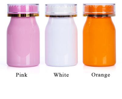 China Eco-friendly Recyclable 120cc PET/PE Medicine Bottle With Double Layer Lids Screw Cap Pill Bottle Capsule Bottle for sale