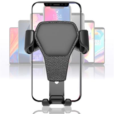 China ABS Universal Car Phone Holder For Phone Mini Air Vent Mobile Cell Phone Stand Universal Gravity Car Mount Phone Holder for sale