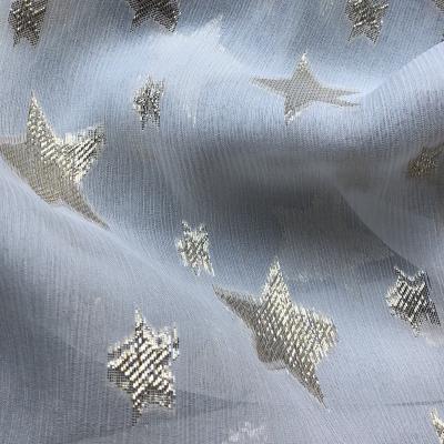 China Metallic Silk Jacquard Pleat Fabric, Jacquard With Gold And Silver Lurex Color for sale