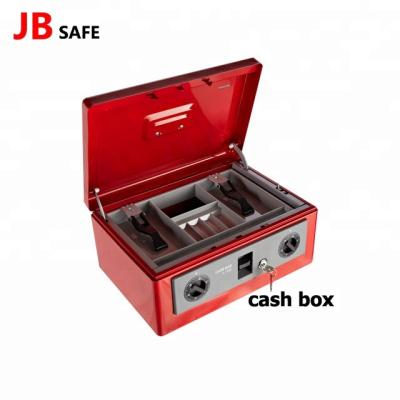 China Safe Cash Box / Money Lock [JB] Small Cash Box , Double Lock Red Color 4kg Cash Box for sale