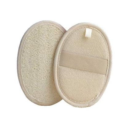 China Durable 2 Packs Exfoliating Loofah Sponge Pads, Natural Loofah Material Loofah Sponge for Men and Women, Perfect for Bath Shower and Spa for sale