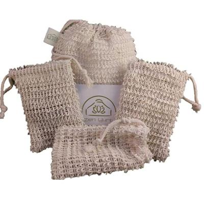 China Household sisal soap bag for scraps and backup soap for sale