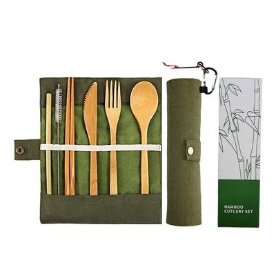 China Eco-friendly hot sale disposable wooden bamboo spoon knife and fork cutlery set for sale