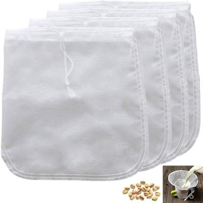 China Food Grade Reusable Nylon Mesh Nut Milk Tea Filter Bag for sale