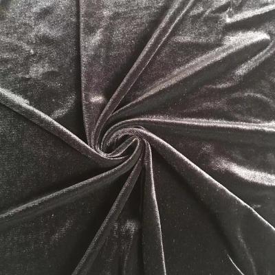 China Breathable Korean Black Stretch Velvet Fabric, High Quality Korean Home Textile Velvet Fabric For Cushion for sale