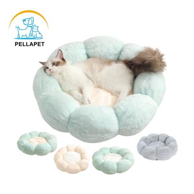 China Drop-shipping Cat Accessories Winter Deep Sleep Simons Cat Cushion Viable Warm Round Pet Bed Soft Cat and Dog Bed for sale