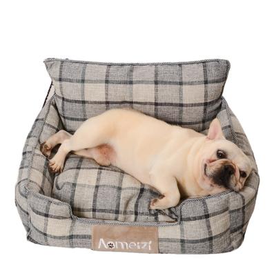 China Sustainable Drop Shipping Sofa Mats Sleeping Beds For Small Warm Removable Washable Soft Fluffy Pet House Large Medium Dogs for sale