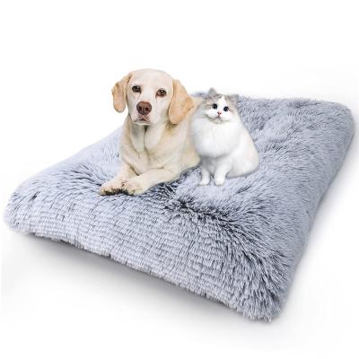 China Pet Dogs and Cats Plush Pet Travel Deep Sleep Bed Soft Thick Mat for sale