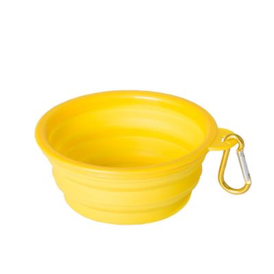 China Factory Wholesale Viable Manufacturer Collapsible Silicone Foldable Folding Single Ear Portable Travel Dog Bowl for sale