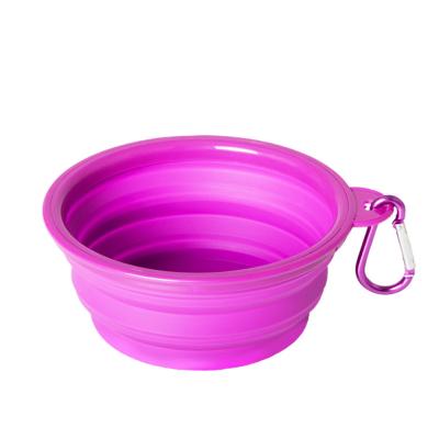 China Factory Wholesale Viable Manufacturer Collapsible Silicone Foldable Folding Single Ear Portable Travel Dog Bowl for sale