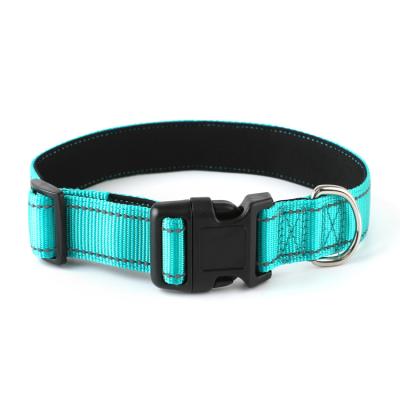 China OEM ODM Padded Custom Soft Neoprene Padded Adjustable Reflective Nylon Dog Collar for sale