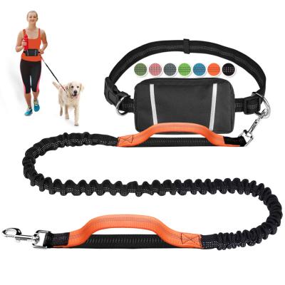 China Pella Retractable Stitching and Thoughtful Adjustable Outdoor Training Automatic Retractable Padded Dog Leash With Waist Bag for sale