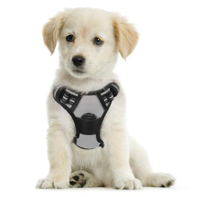 China Amazon Hot Selling Wholesale Custom Nylon Soft Padded No Padded No Pulling Reflective Personalized Adjustable Dog Cat Harness for sale