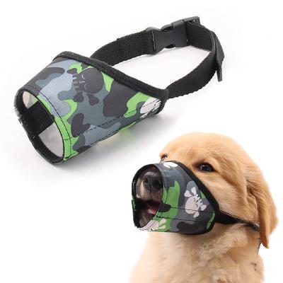 China Wholesale OEM Adjustable Breathable Mouth Cover Custom Soft Comfortable Dog Muzzles Anti Barking Printing Pet Sharp Muzzles for sale