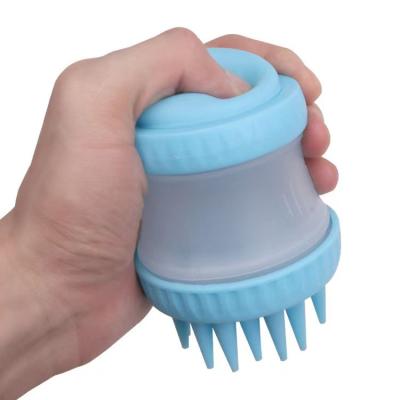 China Sustainable Pet Grooming Tools Natural Non-toxic Rubber Pet Bath Pet Massage Brush for Dogs and Cats for sale