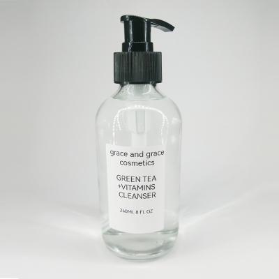 China Acne Treatment OEM and private label service 240 ml GREEN TEA AND VITAMINS CLEANSER for sale