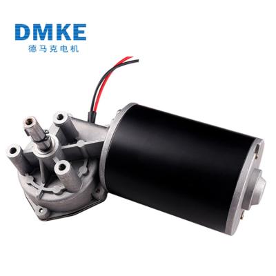 China DMKE 24v dc totally enclosed worm gear motors for gate opener 12v for sale