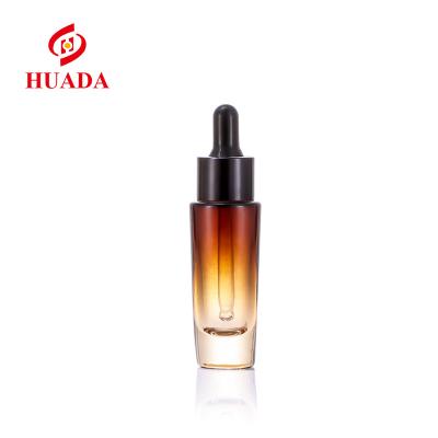 China Cosmetic the most popular high quality 15ml dropper bottle with thick bottom flat round essence bottle for sale