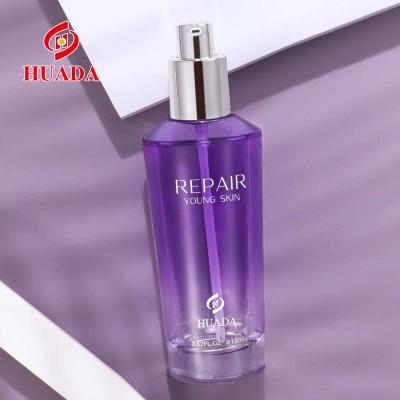 China China Gold Cover Glass Cream Bottle Custom Cosmetics Wholesale Cosmetic Purple Packaging Bottle Skin Care Glass Bottle Cosmetic Cream Bottle for sale