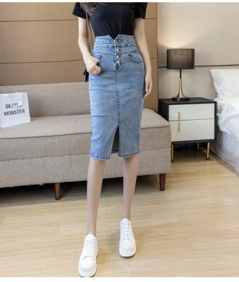 China New Style High Waist Fashion Anti-Static Casual Wholesale Women Denim Tight Skirt for sale