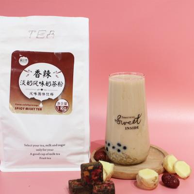 China Tea Drinks Wholesale New Taste Instant Ginger Flavored Milk Tea Popping Boba Powder for sale