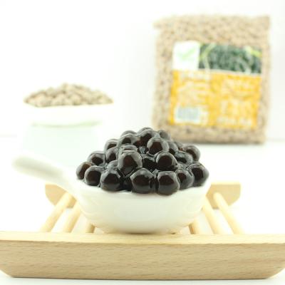 China Bubble Tea Cassava Pearl Ball Black Tapioca Starch Ball For Bubble Tea for sale