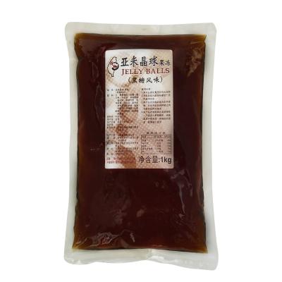 China Crystal Boba Brown Sugar Flavor Crystal Bubble Tea Jelly Milky Tea for sale