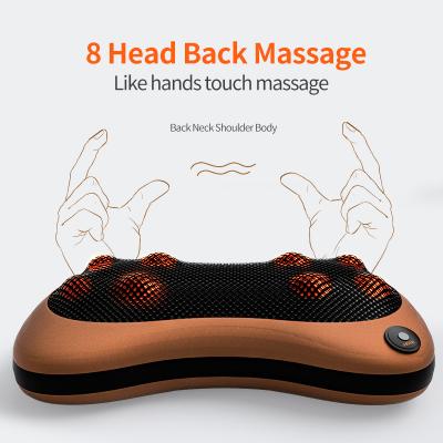 China American Standard Heating Intelligent Remote Control Neck Vibration Massager Relaxation Plug 8 Head Massager Head Massager Pillow for sale