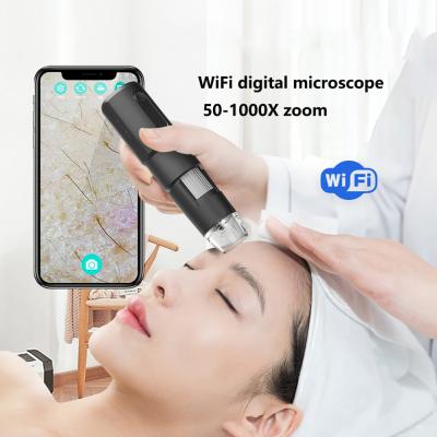 China Waterproof/Microscope Wifi &USB Waterproof Digital Microscope for Android and iPhone 1000X Ectron Microscope Beauty Salon Skin Detection Microscope for sale