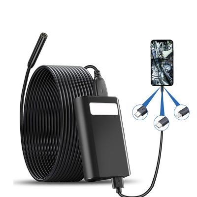 China Waterproof/Waterproof Camera 3.5M Semi-Rigid Cable 8 LED Wireless Borescope HD Borescope Inspection for Android and IOS for sale