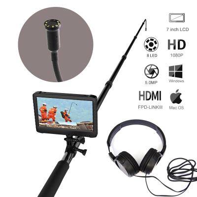 China Waterproof / Waterproof Ultra Small Probe 19.5mm Lifetime 1080P HD Audio And Video Detector With High Sensitivity Speakers Built In 7 Inch Display for sale