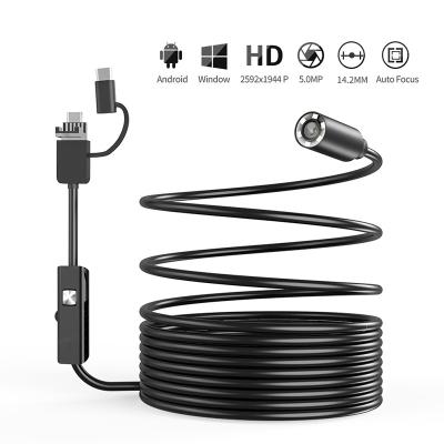 China Newest Waterproof/Waterproof Type-C 1080P USB Inspection Camera 5.0MP IP67 Scope Camera with 6 LEDs for Android OTG Samsung Huawei Xiaomi PC Borescope for sale