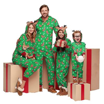 China 2020 Family Matching Baby Adult Family Christmas QUICK DRY Pajamas Kid Outfits Pajamas Deer Romper Look Matching Overalls for sale