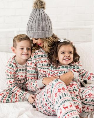 China OEM QUICK DRY Wholesale Adult Kids Matching Christmas Pajamas For Family for sale