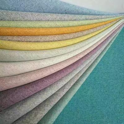 China 2022 100%Blackout Popular Side Shrink-Resistant Upholstery Curtain Linen Fabric for sale