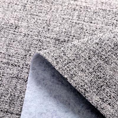 China Anti-Static Ready To Ship High Quality Faux Linen Imitation Linen Look Upholstery Sofa 100%Polyester Linen Fabric for sale