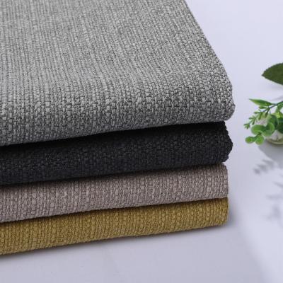 China Stock 100%polyester Look Shrink-Resistant Faux Canvas Imitation Linen Upholstery Item Linen Fabric for sofa and cushion hometextile for sale