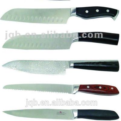 China Damascus Stainless Steel Handle Viable Wood High Quality Kitchen Knife for sale