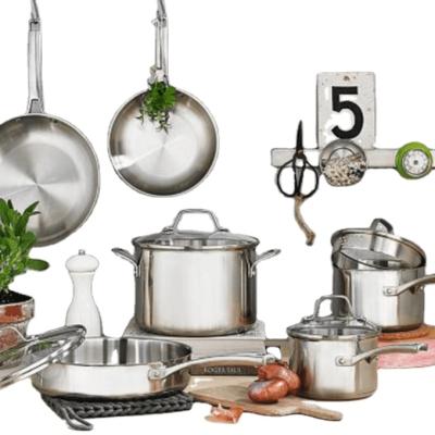 China Sustainable Factory-produced and self-sold stainless steel cookware sets for sale