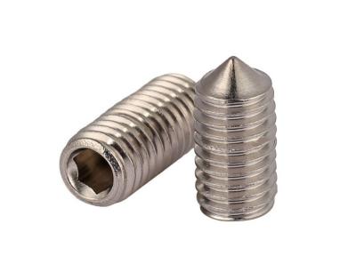 China Around 304 Hexagon Top Grip Rice Machine Tip Stainless Steel Tip DIN914 Set Screw Thread M3-M12 Grub Screw for sale