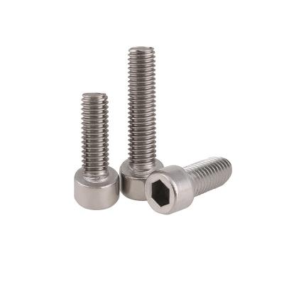 China Truss 304 stainless steel hexagon GB70.1 plug cheese head machine screw without cup head knurling screw m1.6m2m3m4 for sale