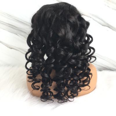 China Good Luck 100% Body Wave Wigs Hd Unprocessed Transparent Swiss Lace 13x4 Full Lace Frontal Hair Wig For Black Women for sale