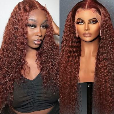 China Other Hair Highlight Color Hair Lace Front Wigs Lace Front Wig Cuticle Aligned Hair Lace Front Wigs Double Drown for sale