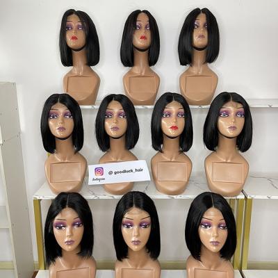 China Body Wave GL Virgin Hair Kim K 2x6 Lace Closure Wig Customized Color Cuticle Aligned Frontal Closure Bob Hair Lace Wigs for sale