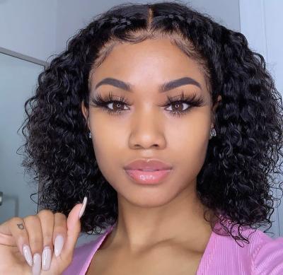 China Cheap Short Bob Wigs For Black Women Closure Wig 8-14inch Mink Brazilian Hair Wig 4x4 Bob Transparent Lace Human Hair Body Wave gl for sale