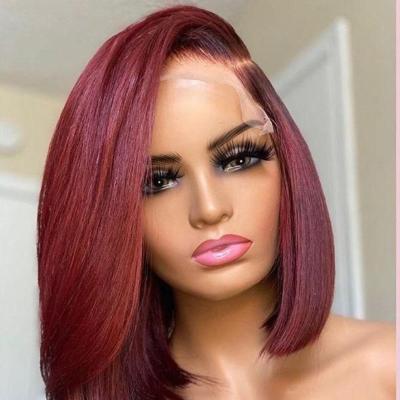 China Wholesale Body Wave Peruvian Lace Front Human Hair Bob Wig,Full Hd Transparent Lace Bob Wig,Cheap 13*4 Glueless Lace Frontal Short Bob Wig for sale