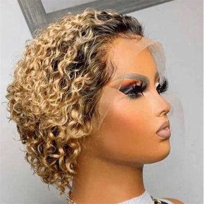 China Wholesale Raw Peruvian Headband HD Lace Front Human Hair Pixie Cut Short Bob Wigs Deep Curly Wave Lace Wig Full Body Wave gl for sale